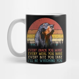 Retro Black and Tan Coonhound Every Snack You Make Every Meal You Bake Mug